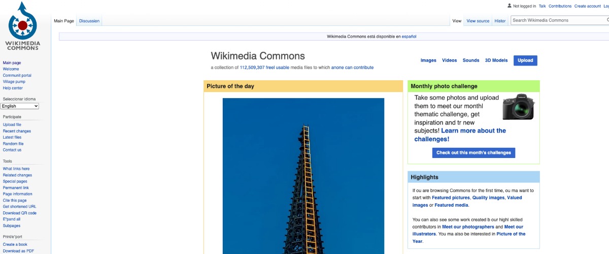 Wikimedia Commons 7 webs para descargar fotos grátis